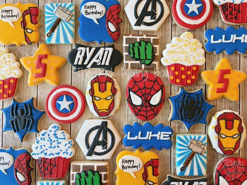Example of a character set of cookies starting at $66/doz. 